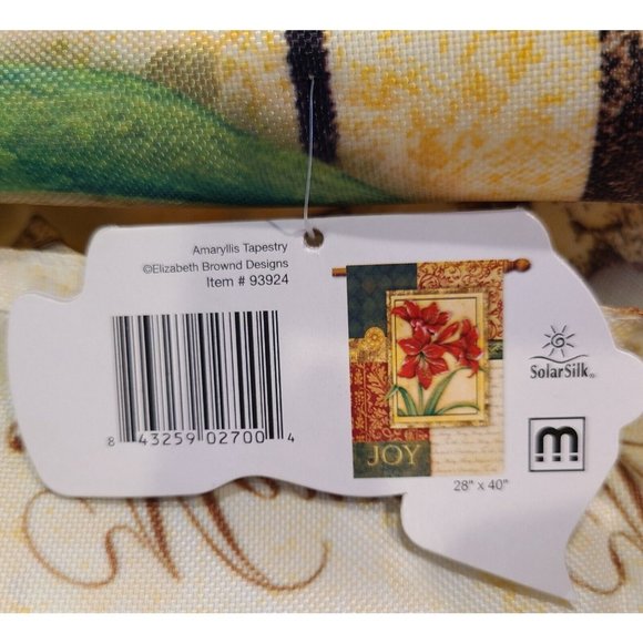 Breeze Art Premium Standard Flag 28x40" Amaryllis Tapestry #93924 Joy Red Flower - Picture 4 of 6